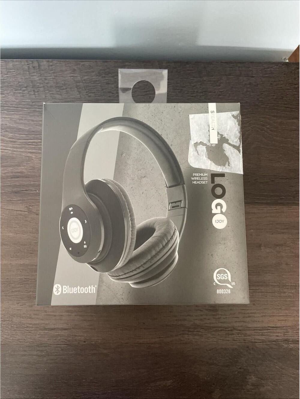 LOGO iJoy Over Ear (Matte Black) Foldable,Premium Wireless Headset Open Box